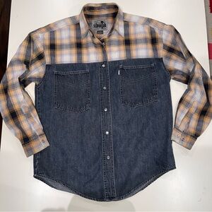 Levis Silver Tab - Pearl Snap Plaid and Denim Shirt